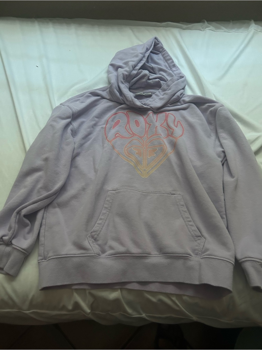 Roxy Lavender Pullover Hoodie with Subtle Logo Tag